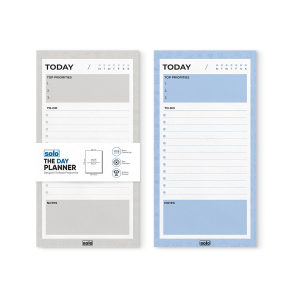 Tear Off Daily Planner | To Do List | For Office, Home & School | B6 | 50 Sheets Per Pad, 80 GSM  (Pack of 2) | TOPB6D1